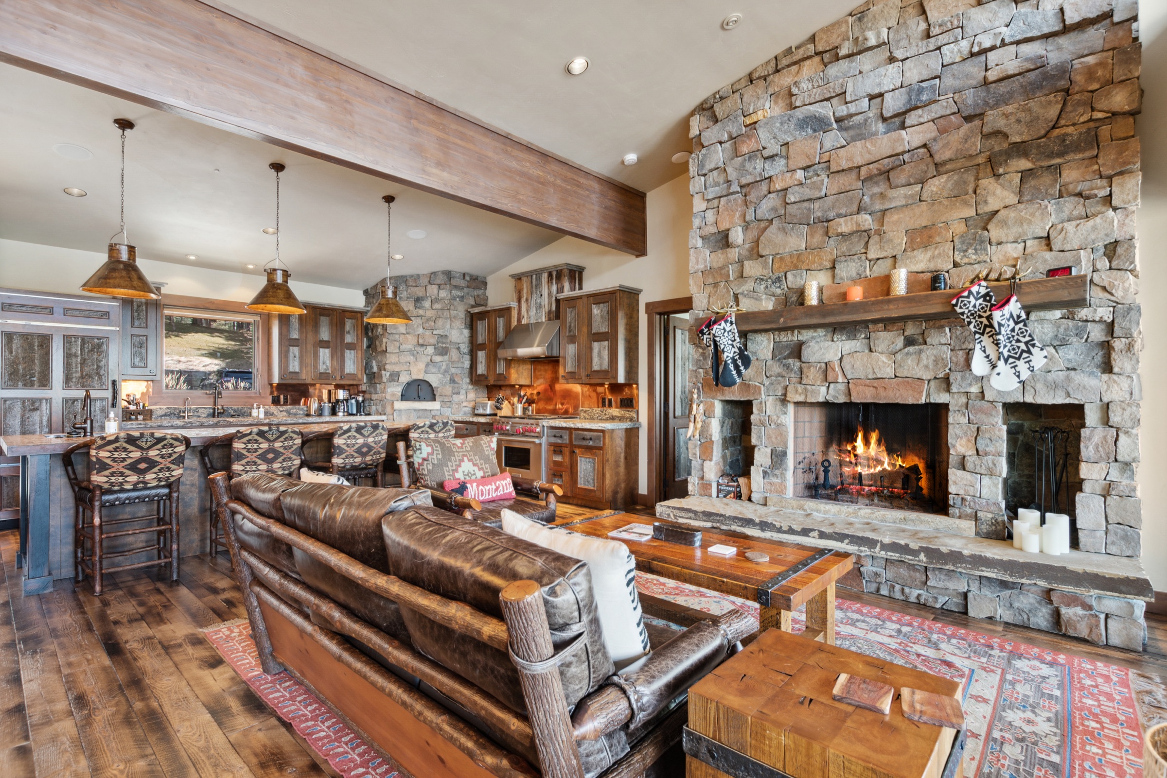 Great room seating at Henry in Eureka, Montana